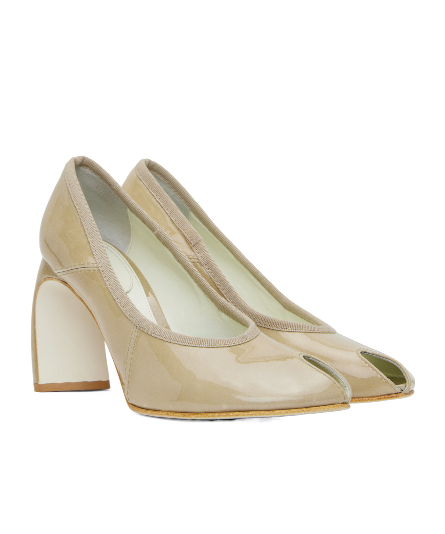 Tory Burch Peep Toe Heels In Brown