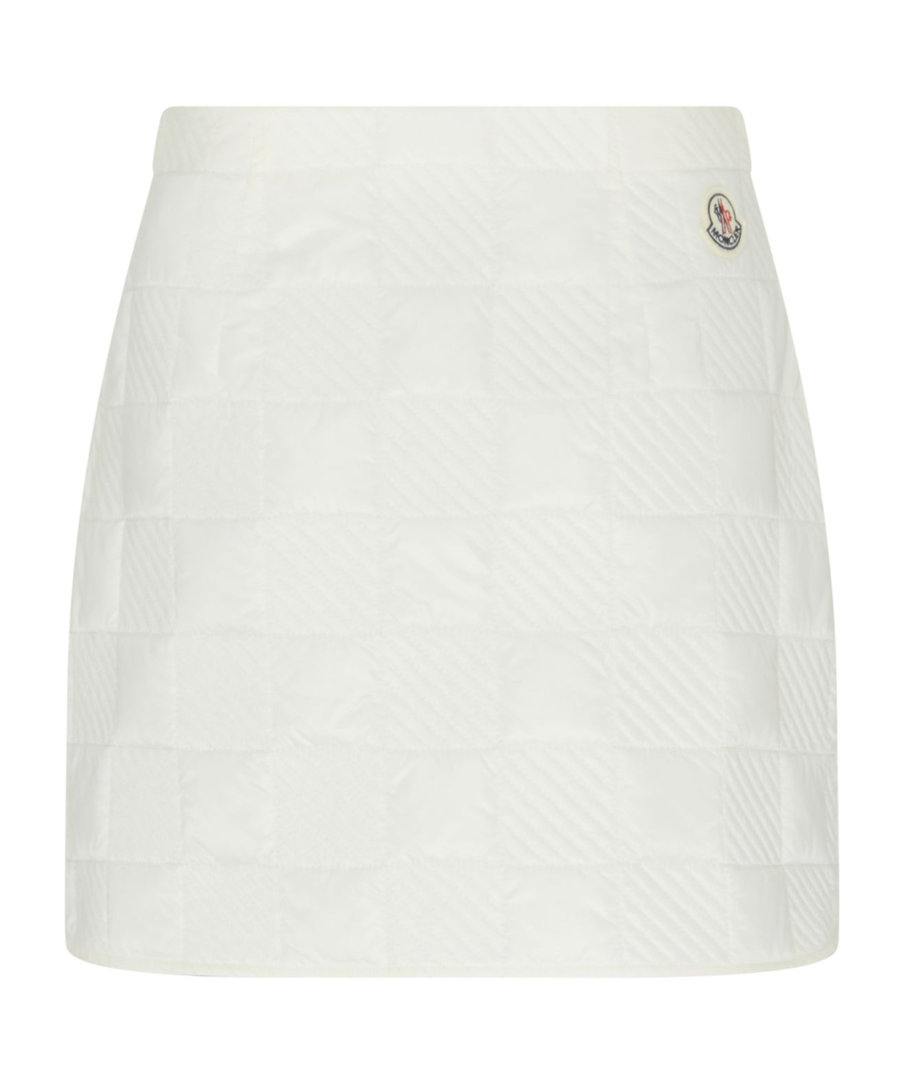Moncler Quilted Mini Skirt With Mini Length In White