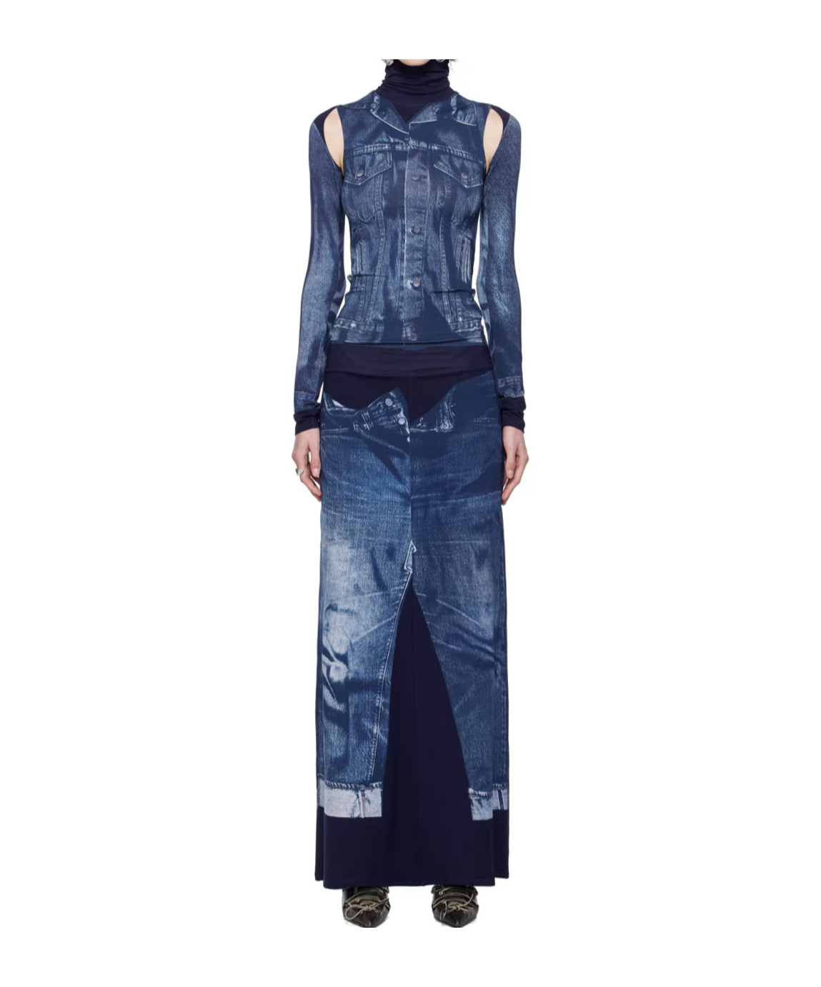 Jean Paul Gaultier Logo Print Dress
