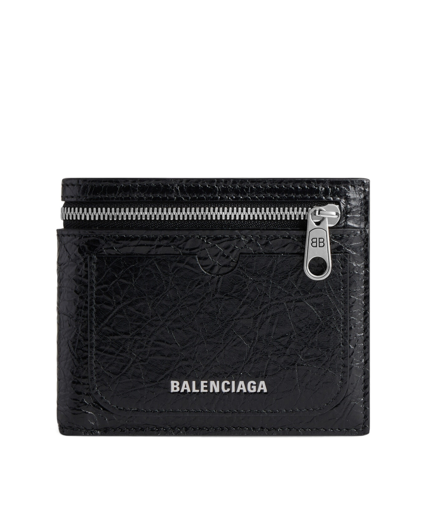 Balenciaga Superbusy Square Folding Wallet In Black