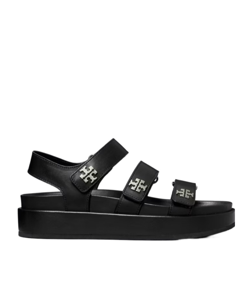 Tory Burch Kira Slingback Platform Sport Sandal In Black