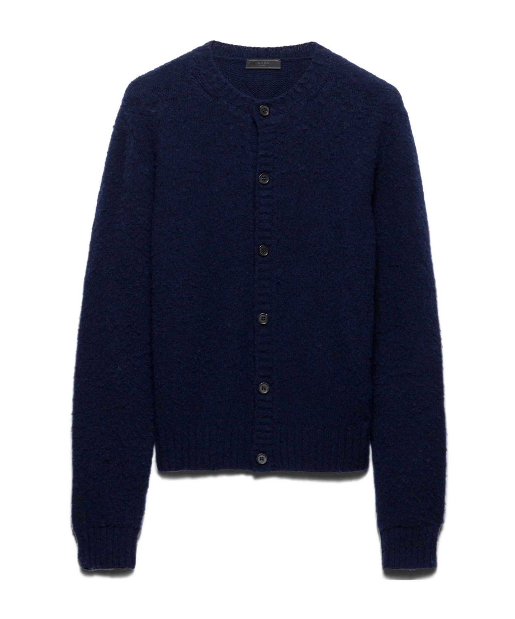 Prada Wool Cardigan In Blue