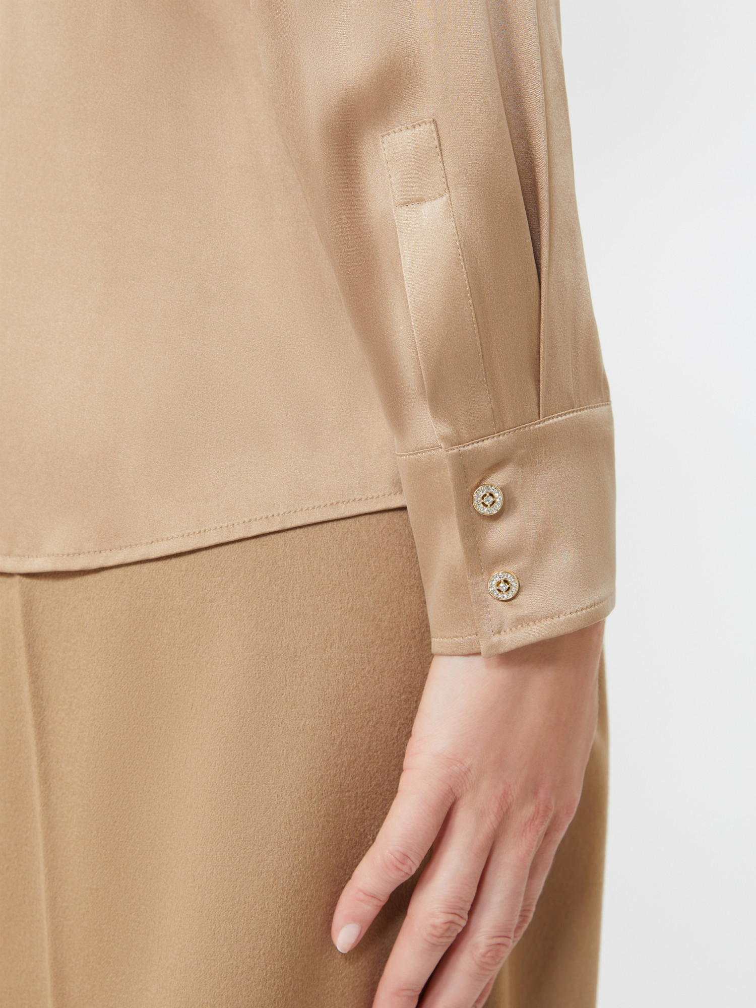 Max Mara Long Sleeve Shirt In Brown