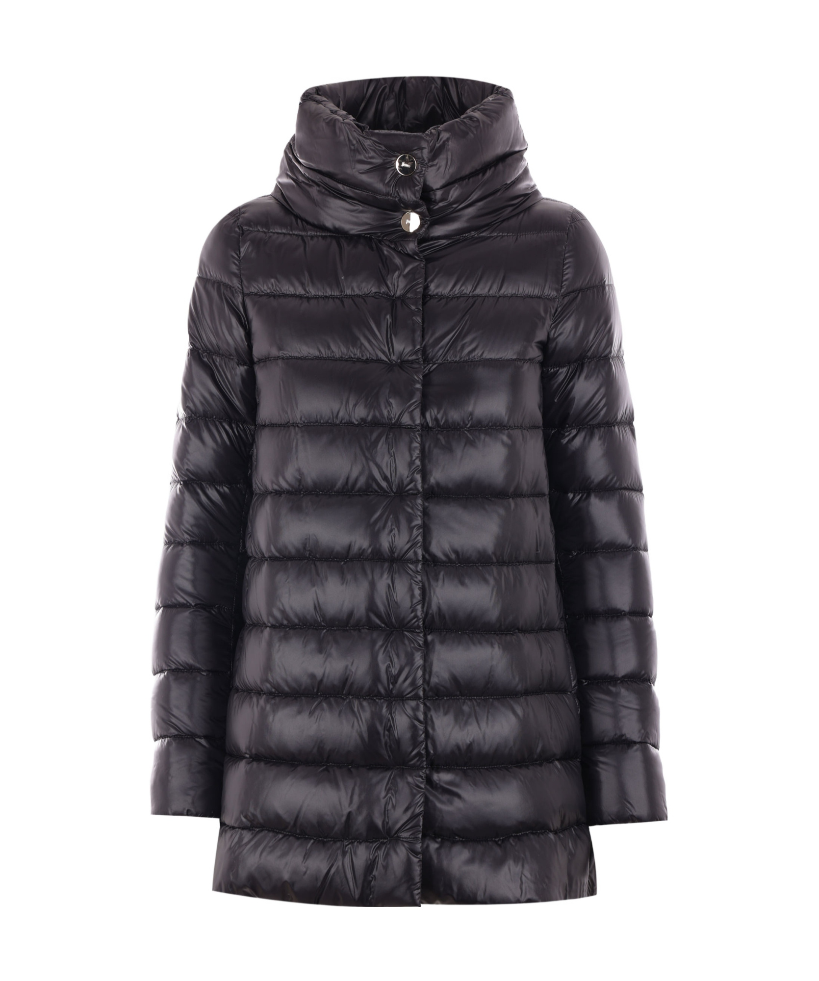 Herno Long-sleeved Light Down Jacket In Black