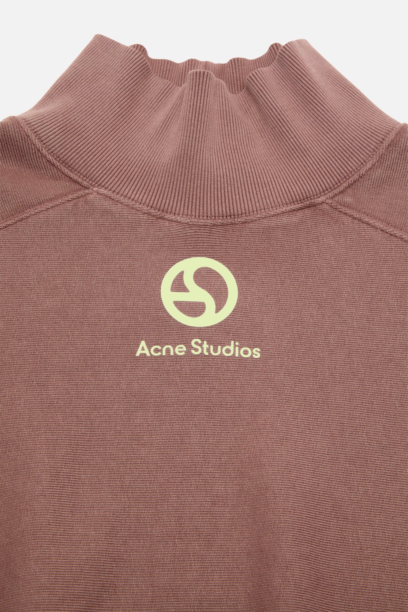 Acne Studios Logo Turtleneck Sweater In Brown