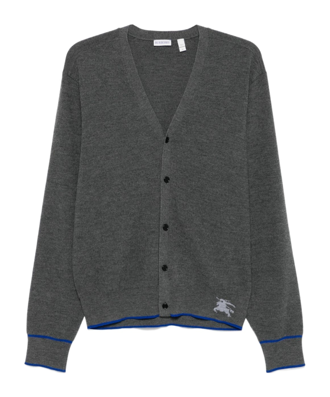 Burberry Equestrian Knight Cardigan In Gray