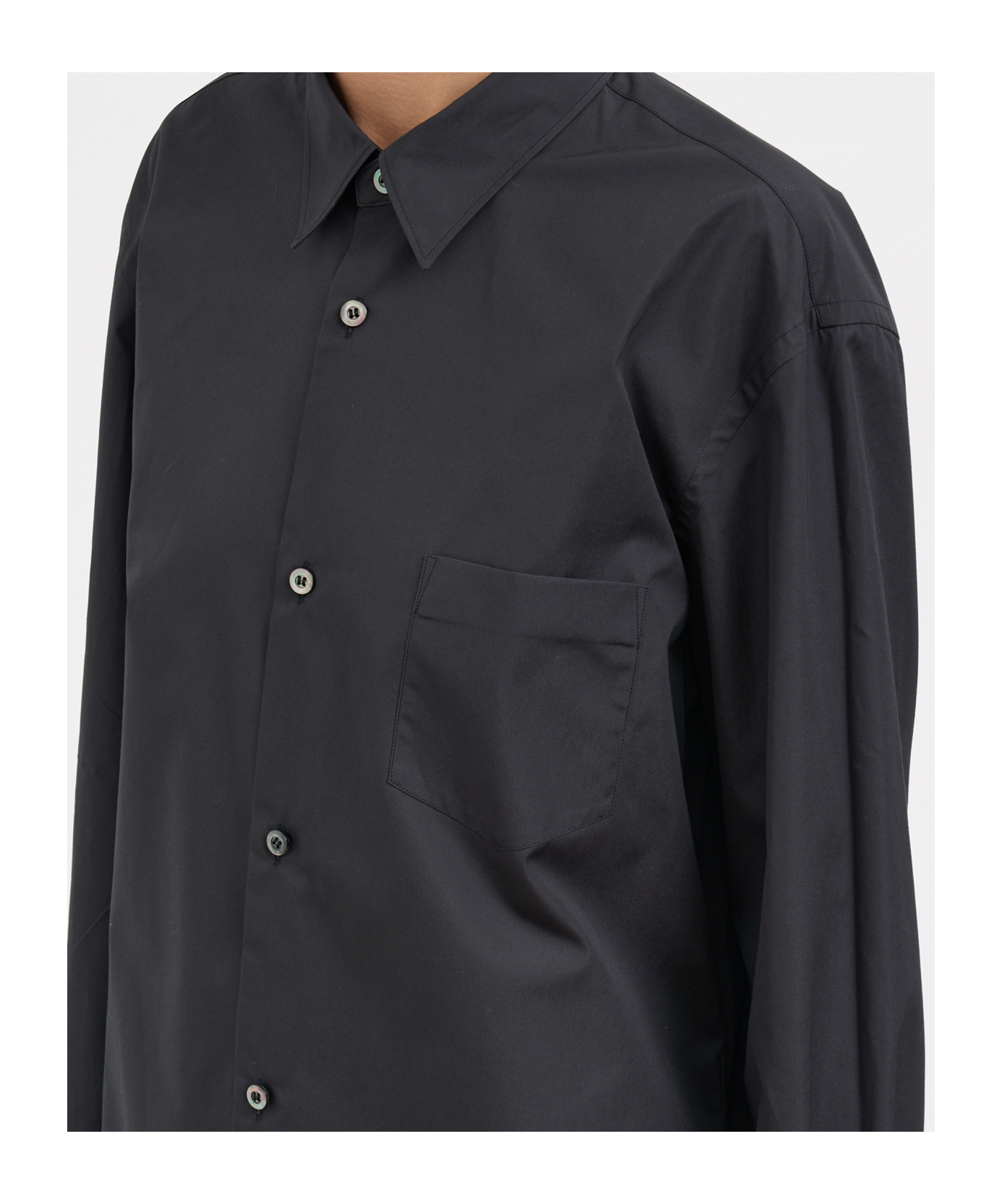 Junya Watanabe Button-down Long-sleeved Shirt In Black