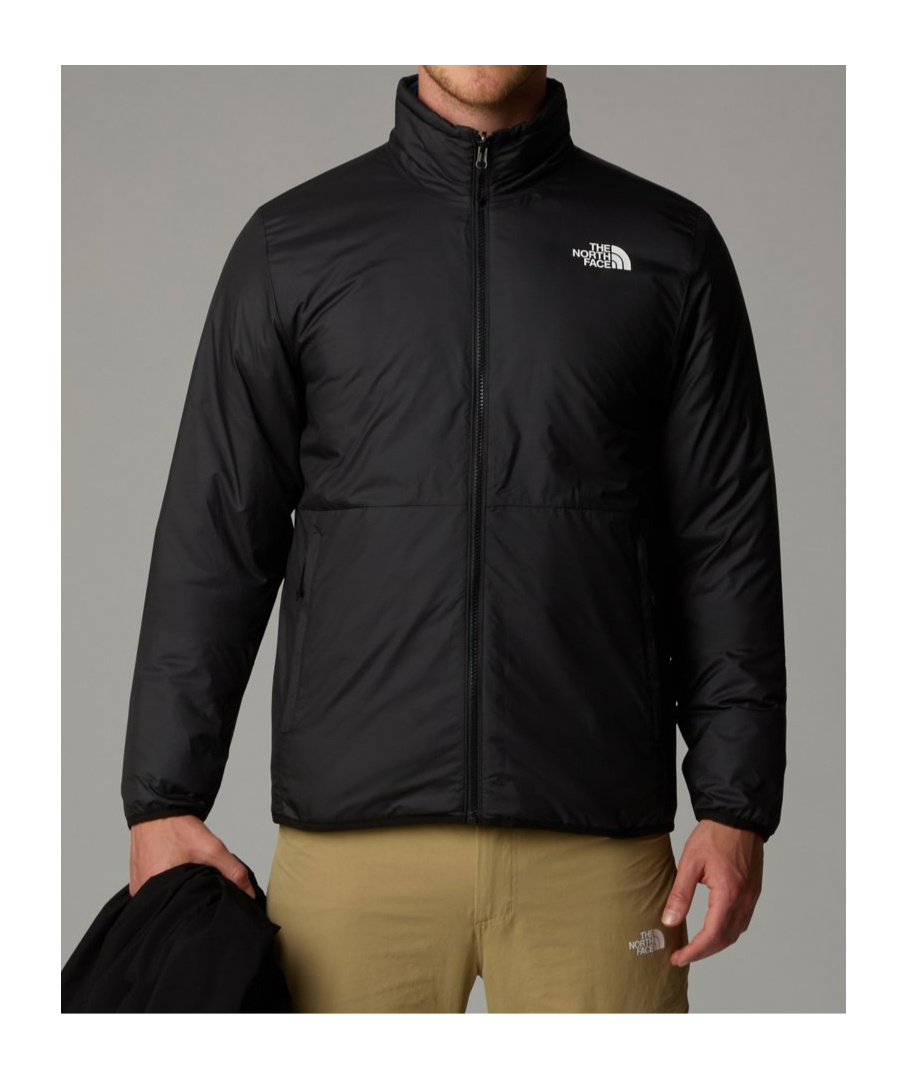 The North Face Dryvent Mono Black Jacket With Logo Printed On The Front In Tech Fabric Man In Black