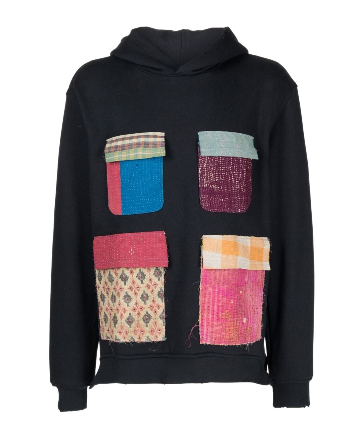 Alchemist Patch-detail Long-sleeve Hoodie In Black