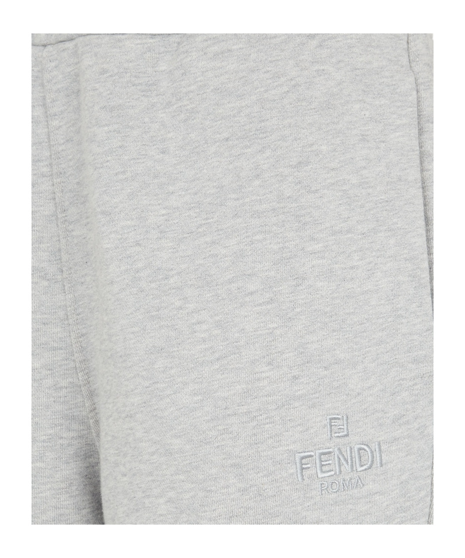 Fendi Logo-embroidered Track Trousers In White