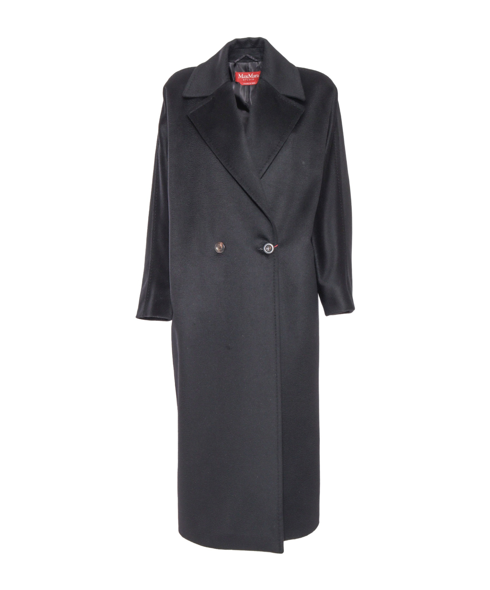 Max Mara Erice Black Coat In Black