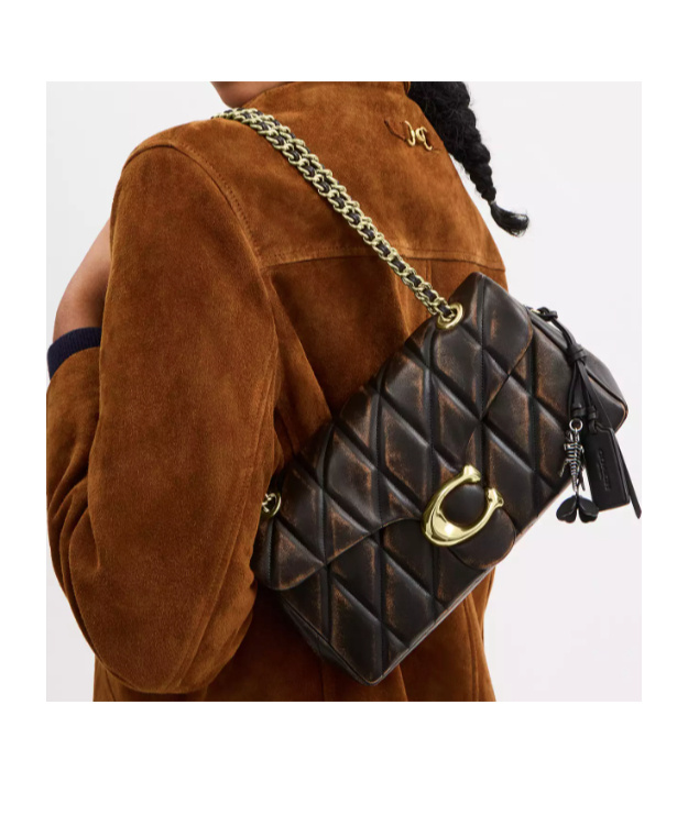 Coach Tabby Shoulder Bag 26 In Loved Leather With Quilting In Multi