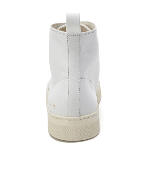 Common Projects Logo Logo High-top Skate Shoes In White