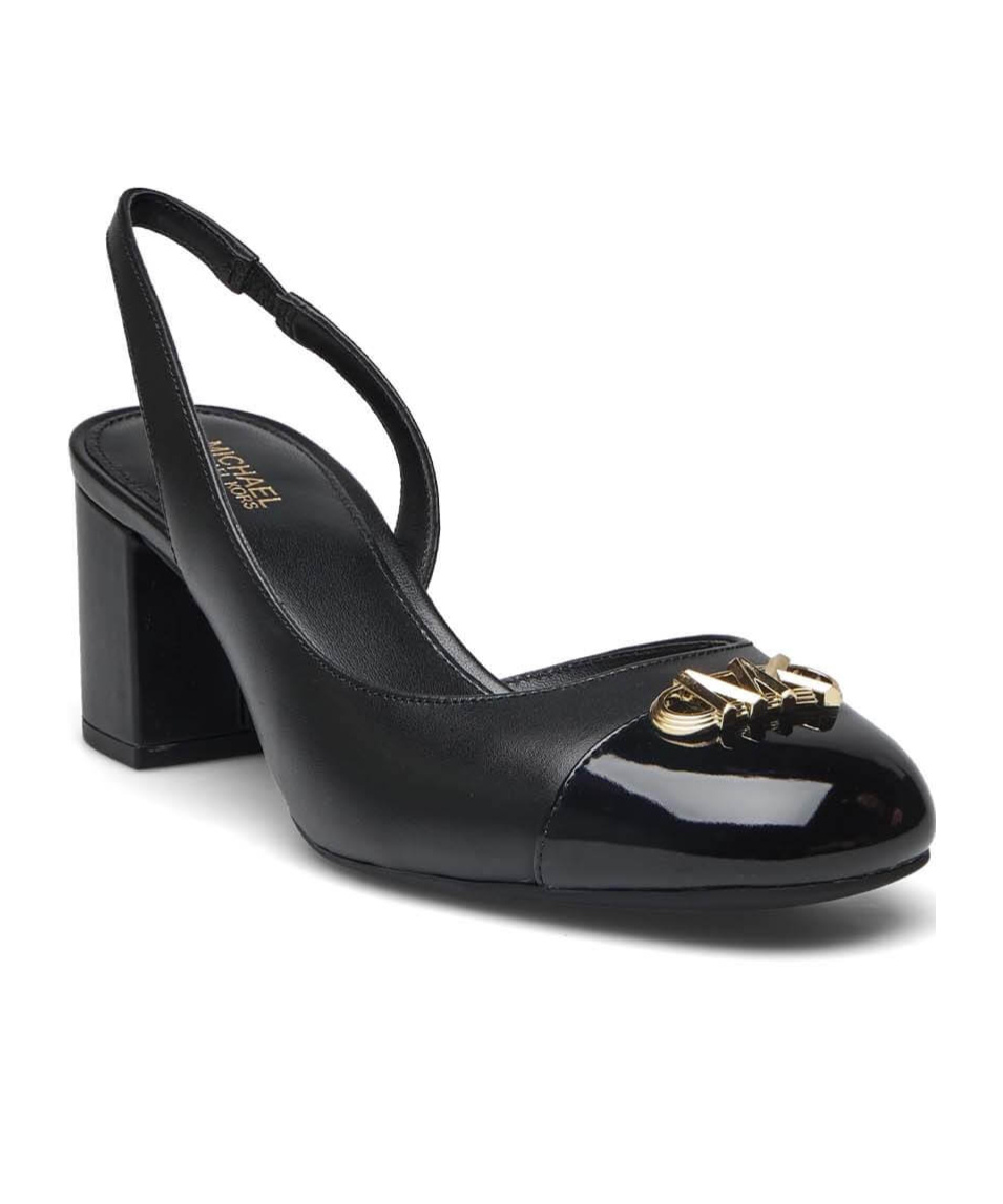 Michael Kors Round-headed High-heeled Sandals In Black
