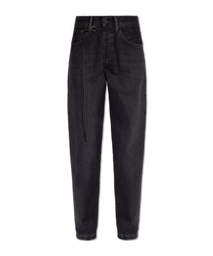 Acne Studios Mid Waisted Wide-leg Jeans In Black
