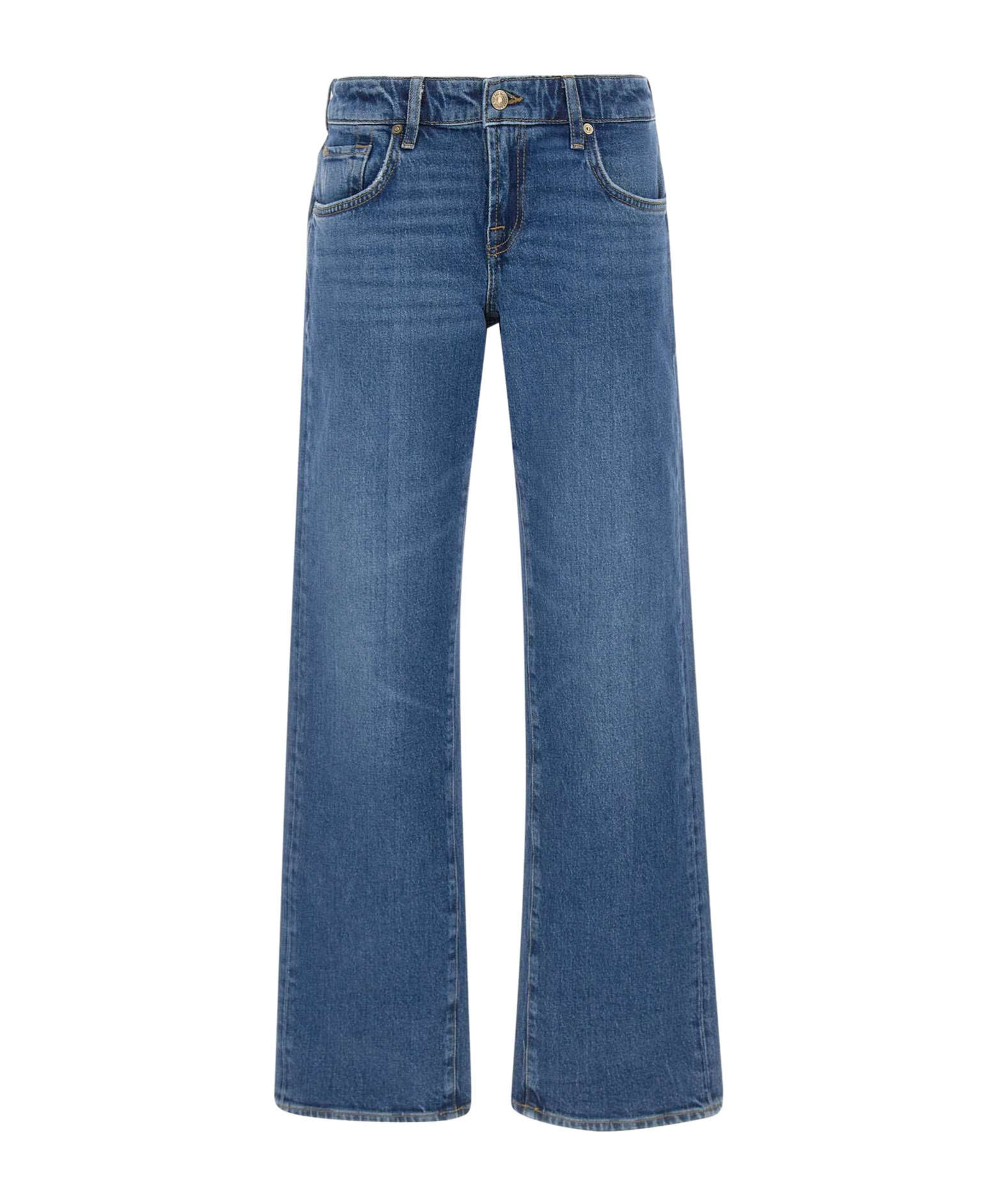 7 For All Mankind Five-pocket Straight-leg Jeans In Blue