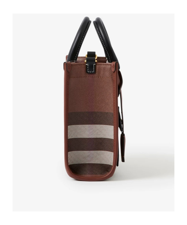 Burberry Mini Freya Tote In Brown