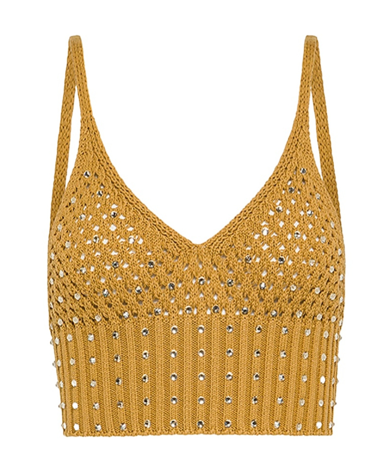 Forte Forte Bralette In Cotton With Crystal Embellishment In Multi