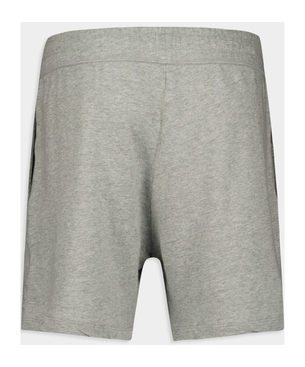 James Perse Mélange-effect Cotton Shorts In Gray