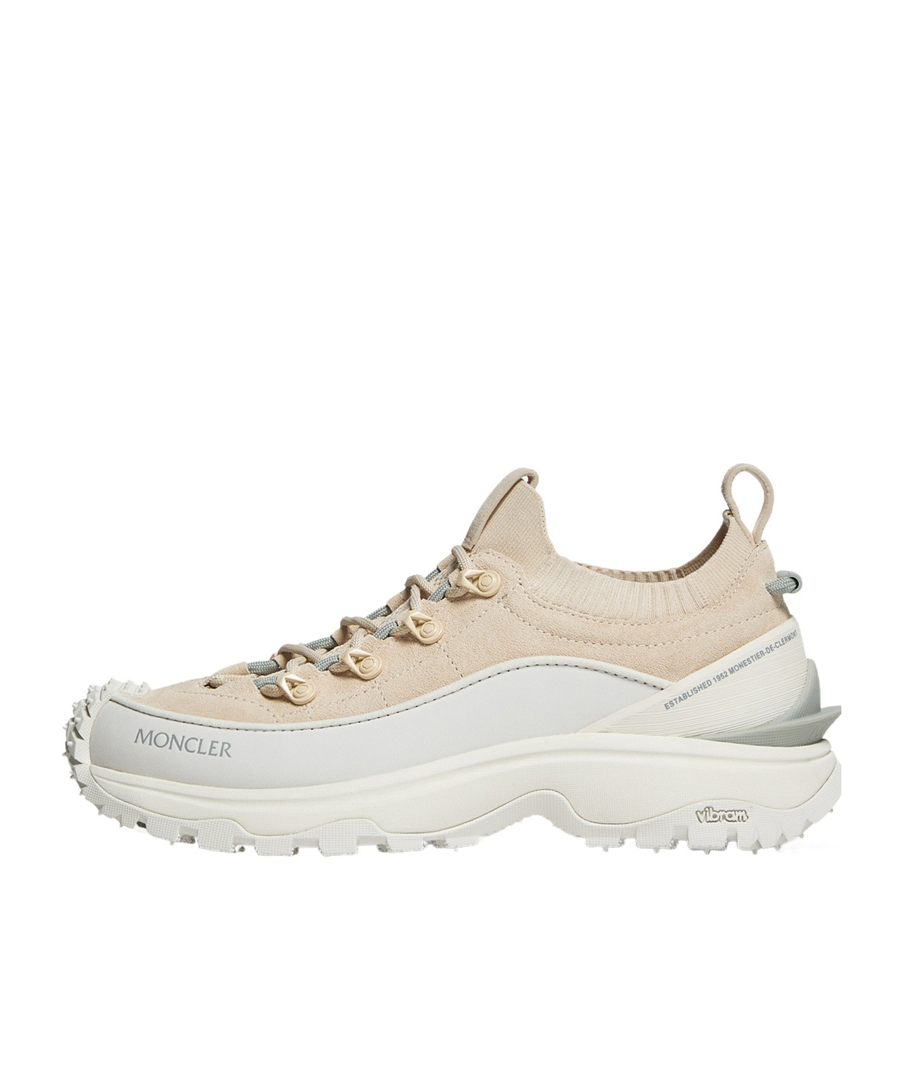Moncler Sneakers Trailgrip Lite3 En Nubuck Et Daim In Neutral