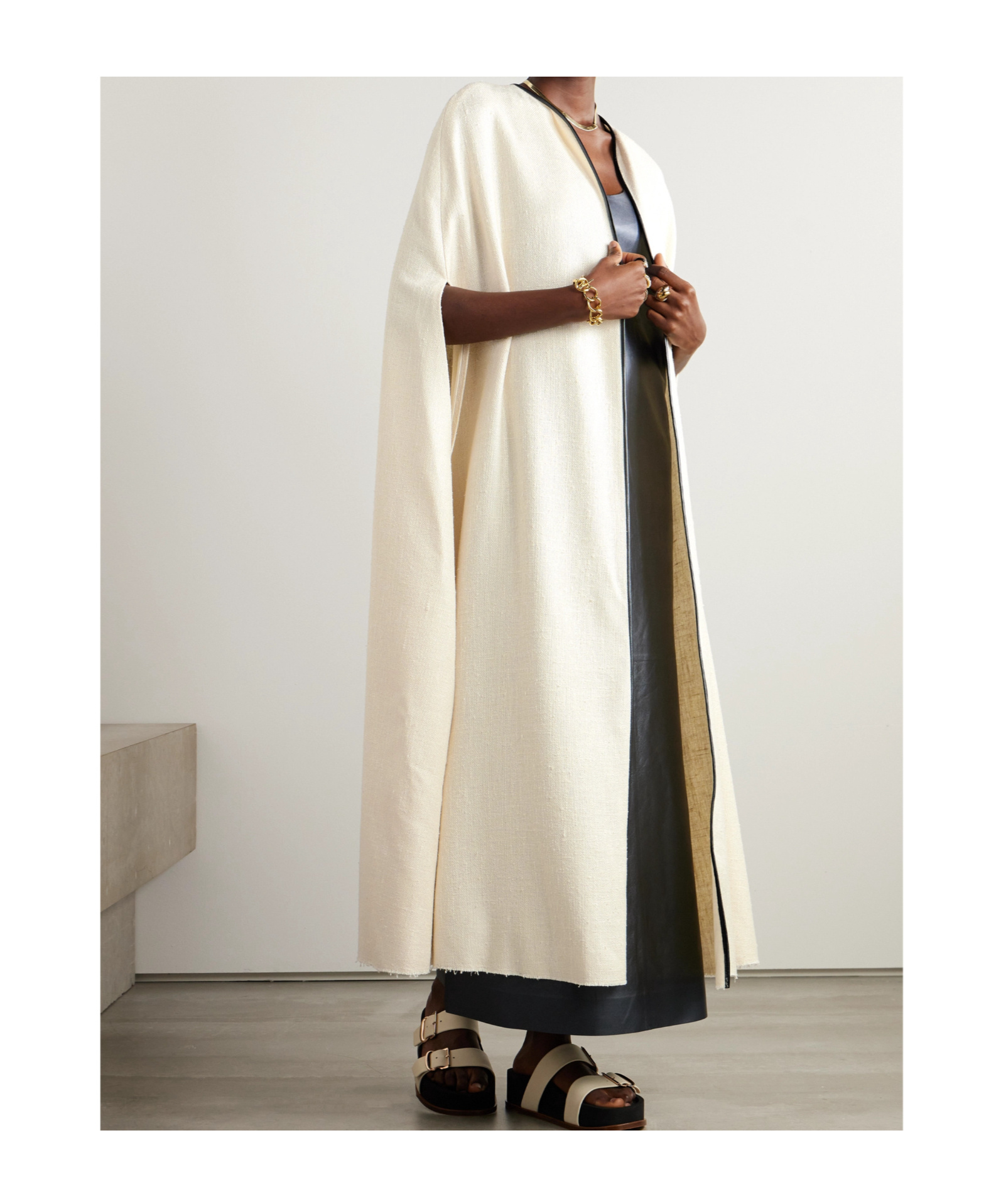 Gabriela Hearst Silk And Wool Blend Shawl In Neutral