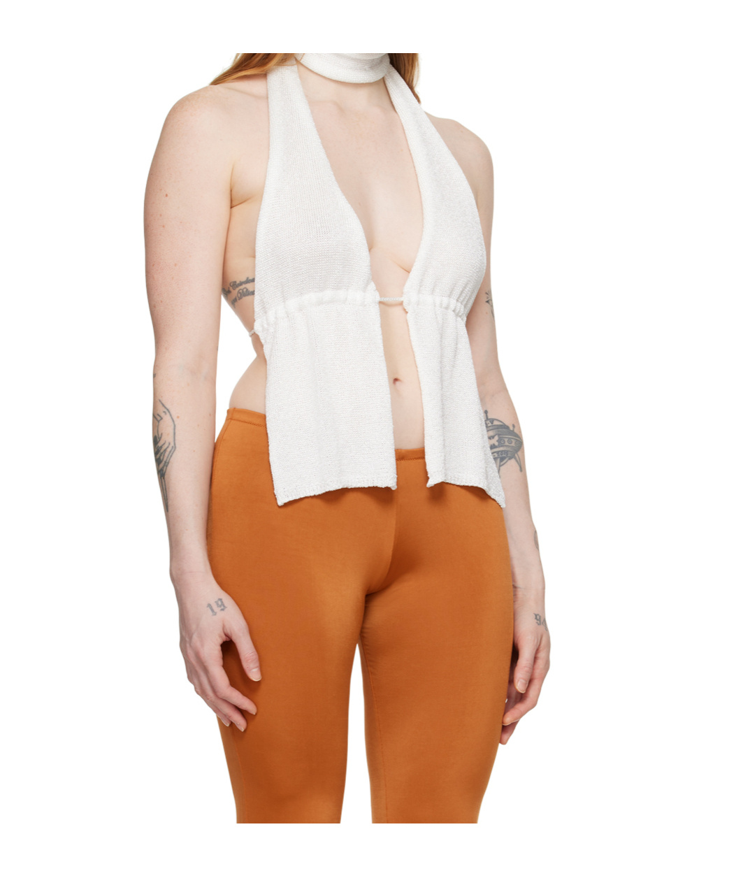 Gimaguas White Nylon Brillo Top In White
