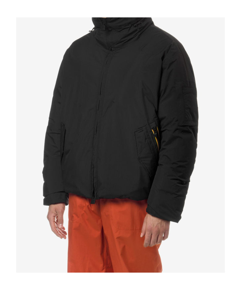 K-way Long-sleeved Down Jacket In Black