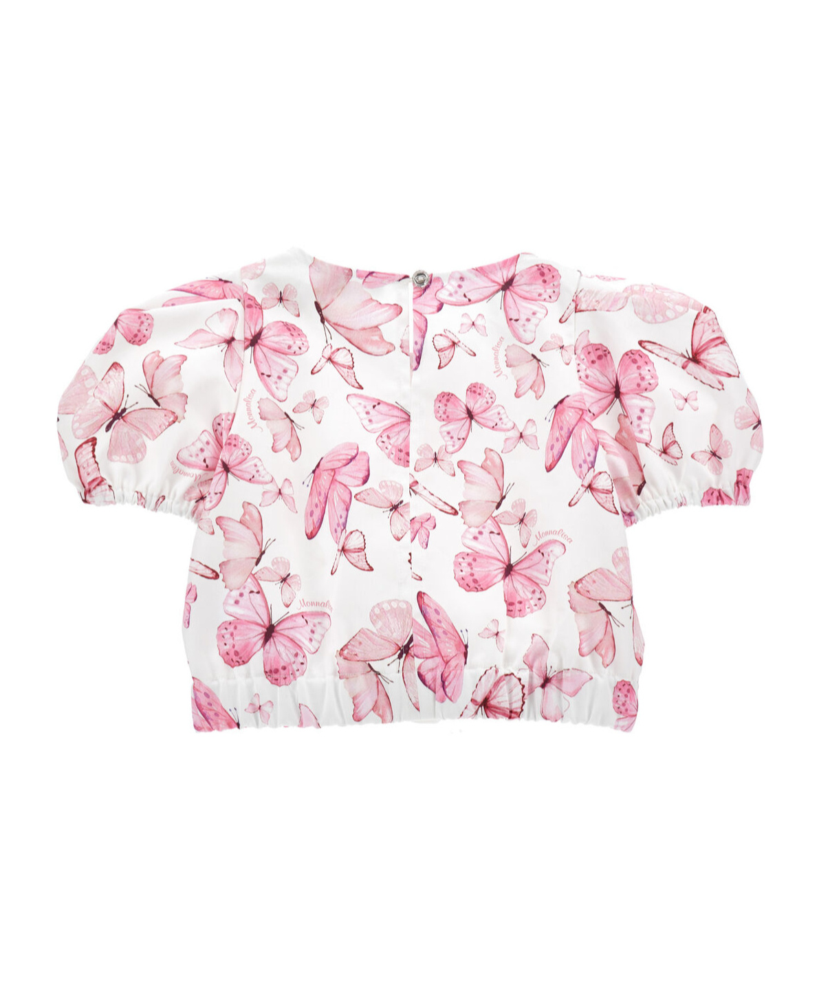 Monnalisa Butterfly-print Blouse In White