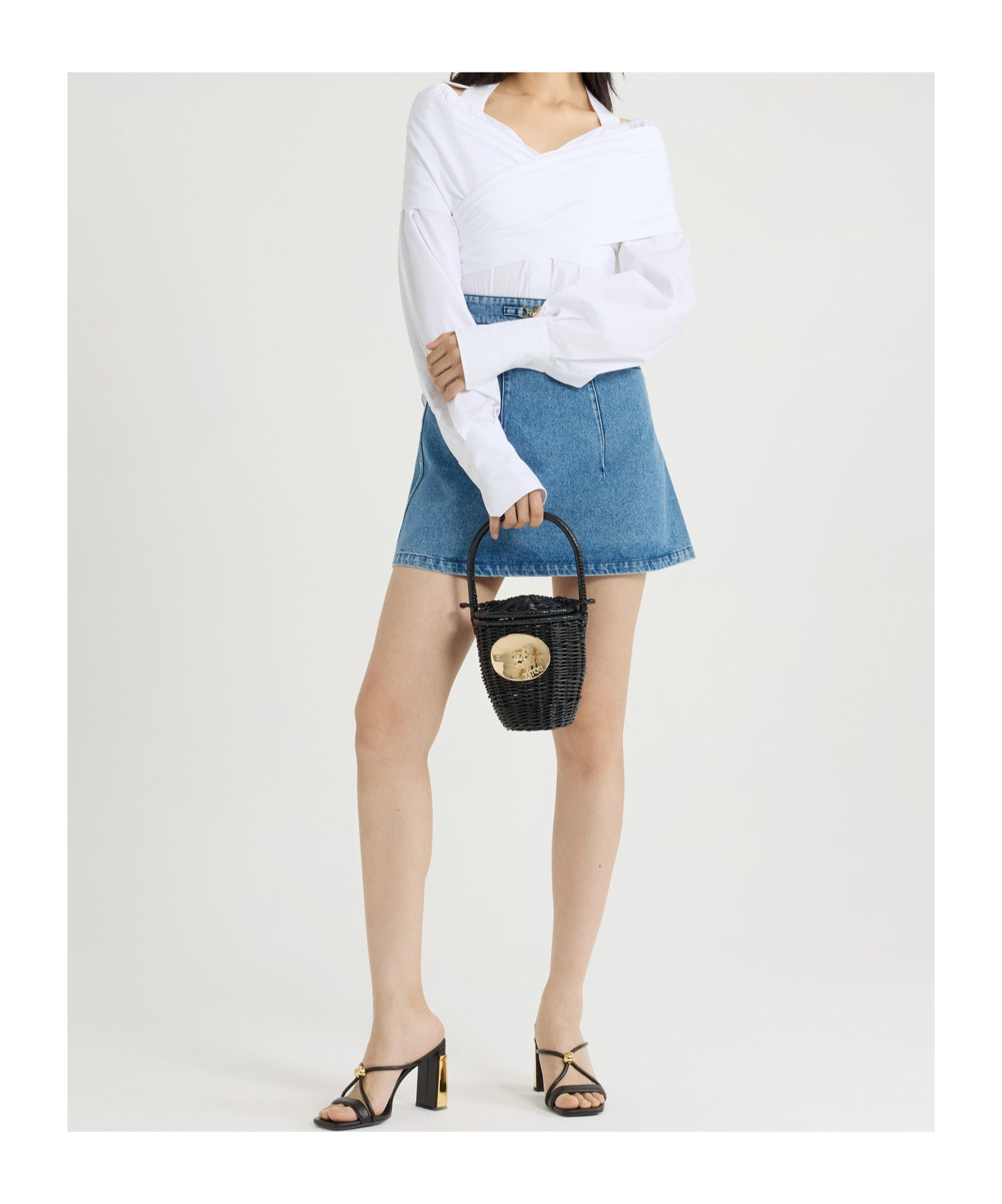 Patou Wrap-detail Shirt In White