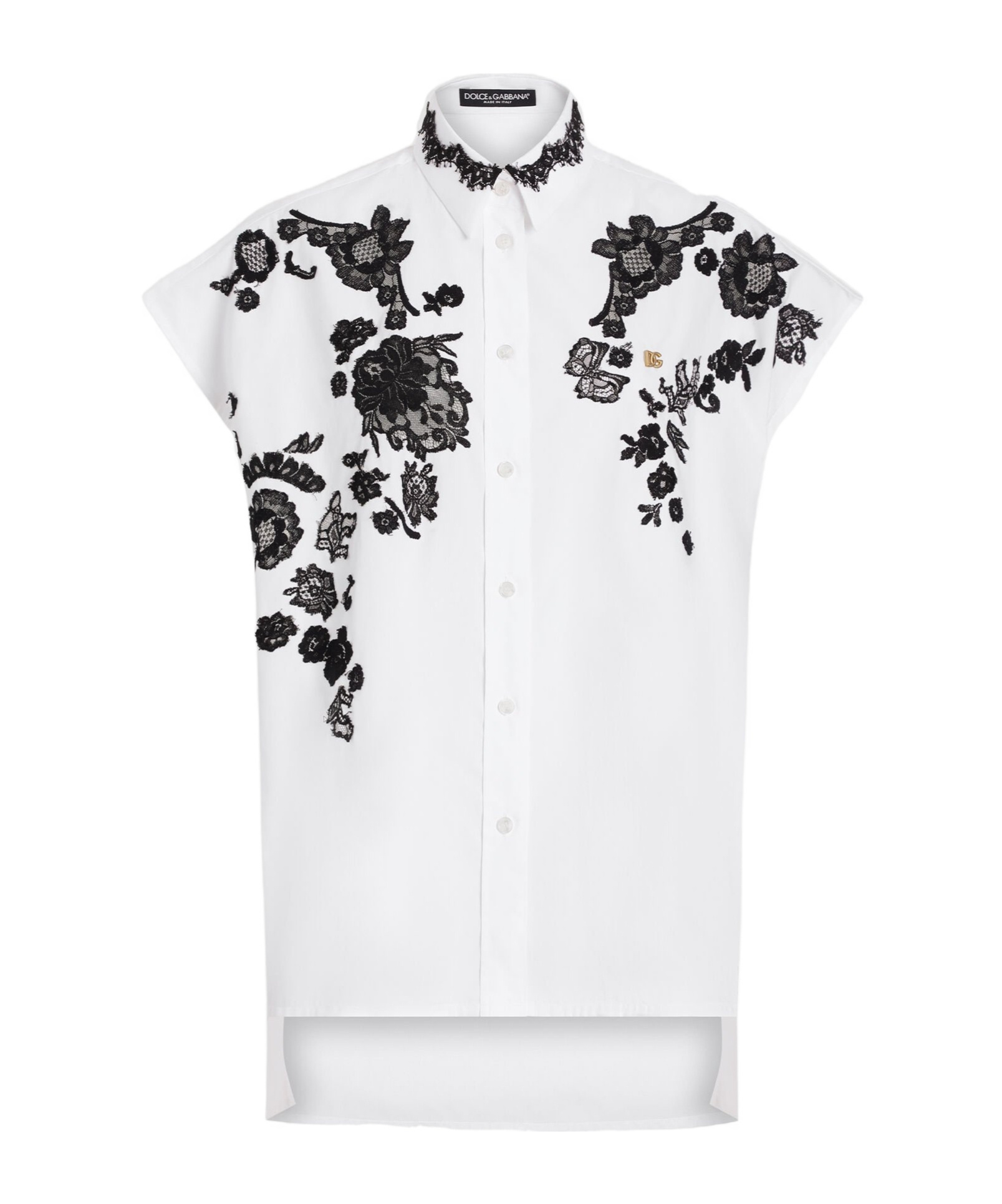 Dolce & Gabbana Lace-detail Shirt In White