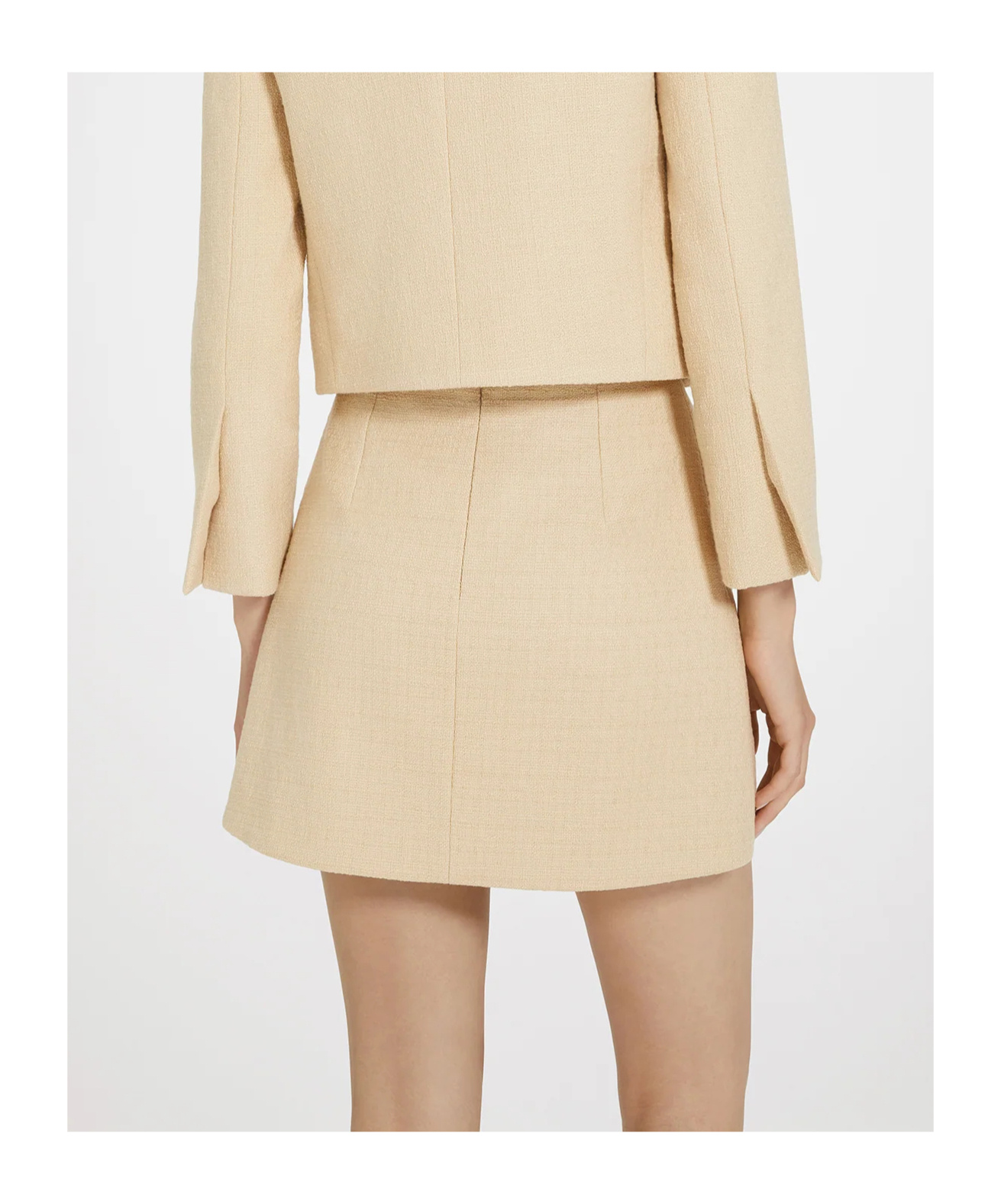 Patou Bouclé Mini Skirt In Neutral