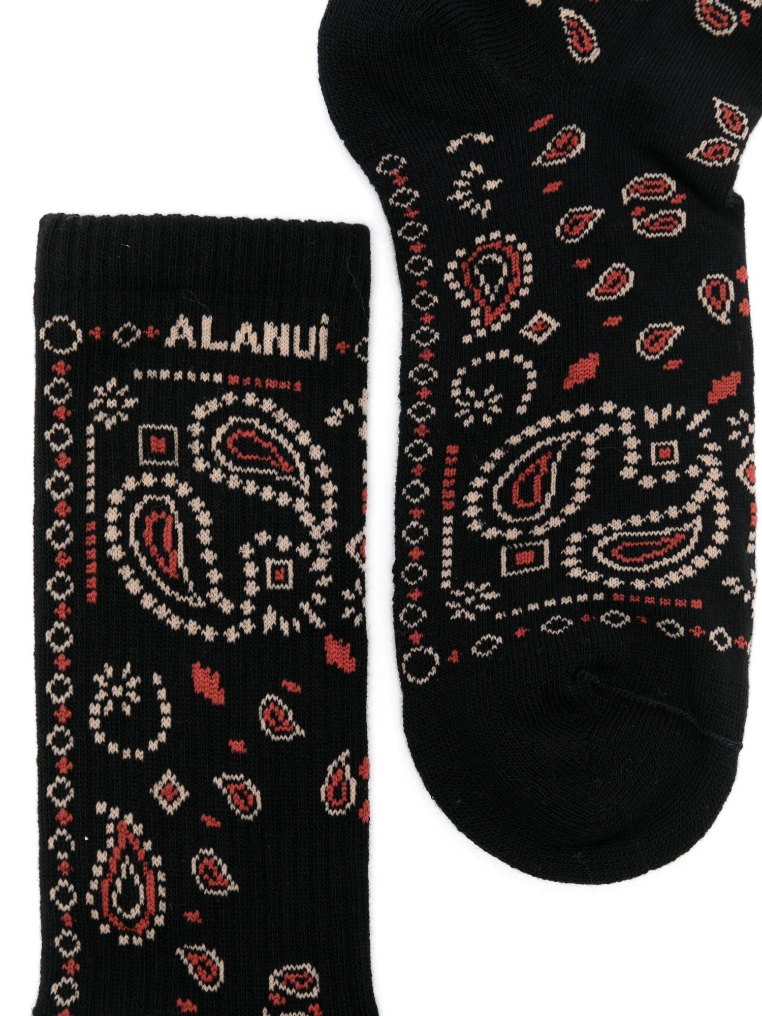 Alanui Bandana Socks In Black