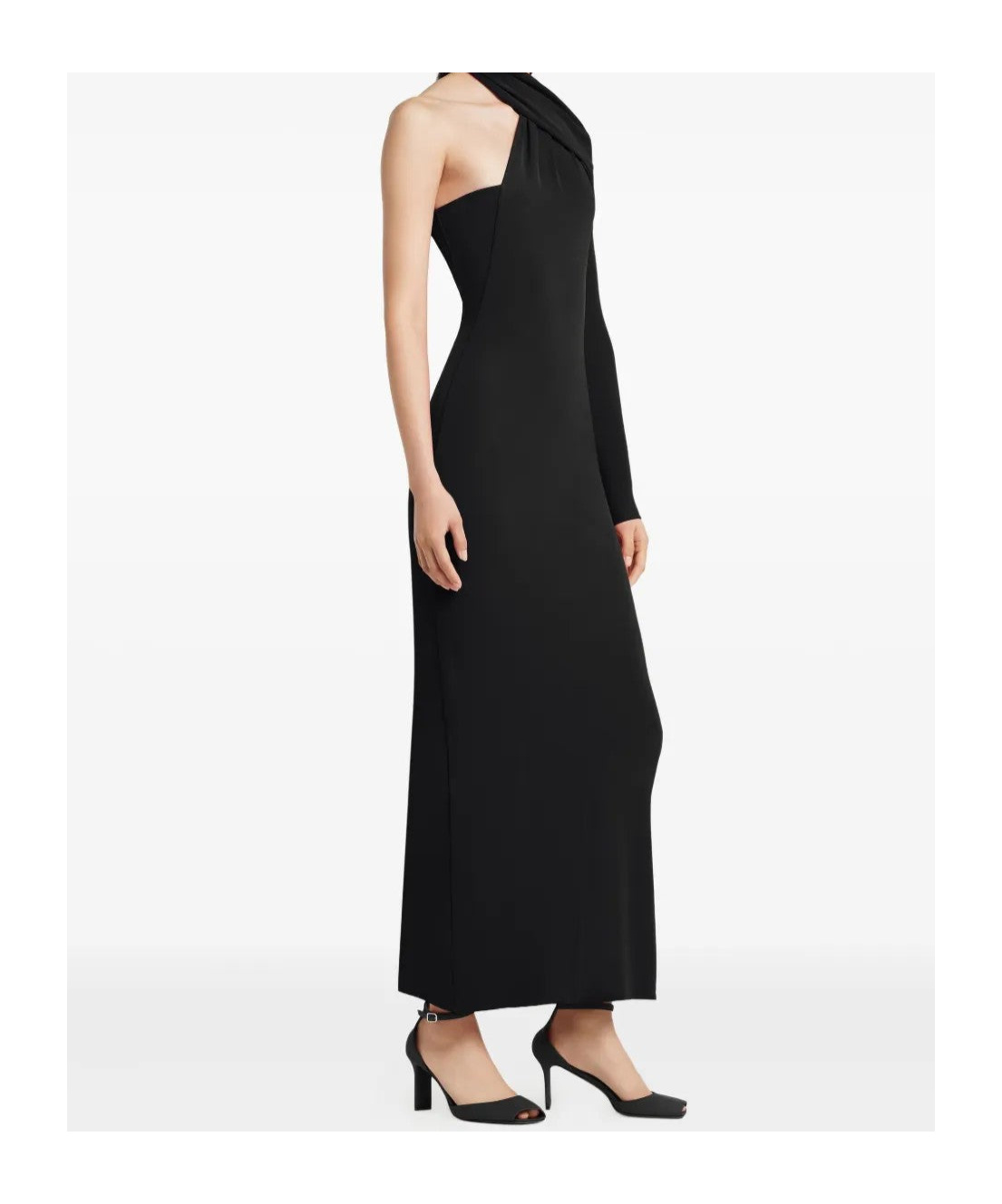 Courrèges One-shoulder Maxi Dress In Black