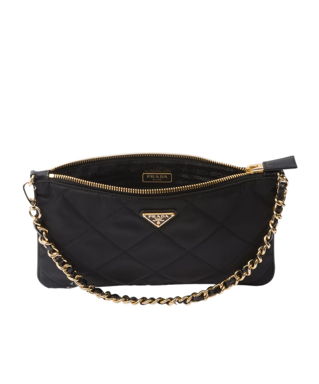 Prada Re-nylon Pouch In Black