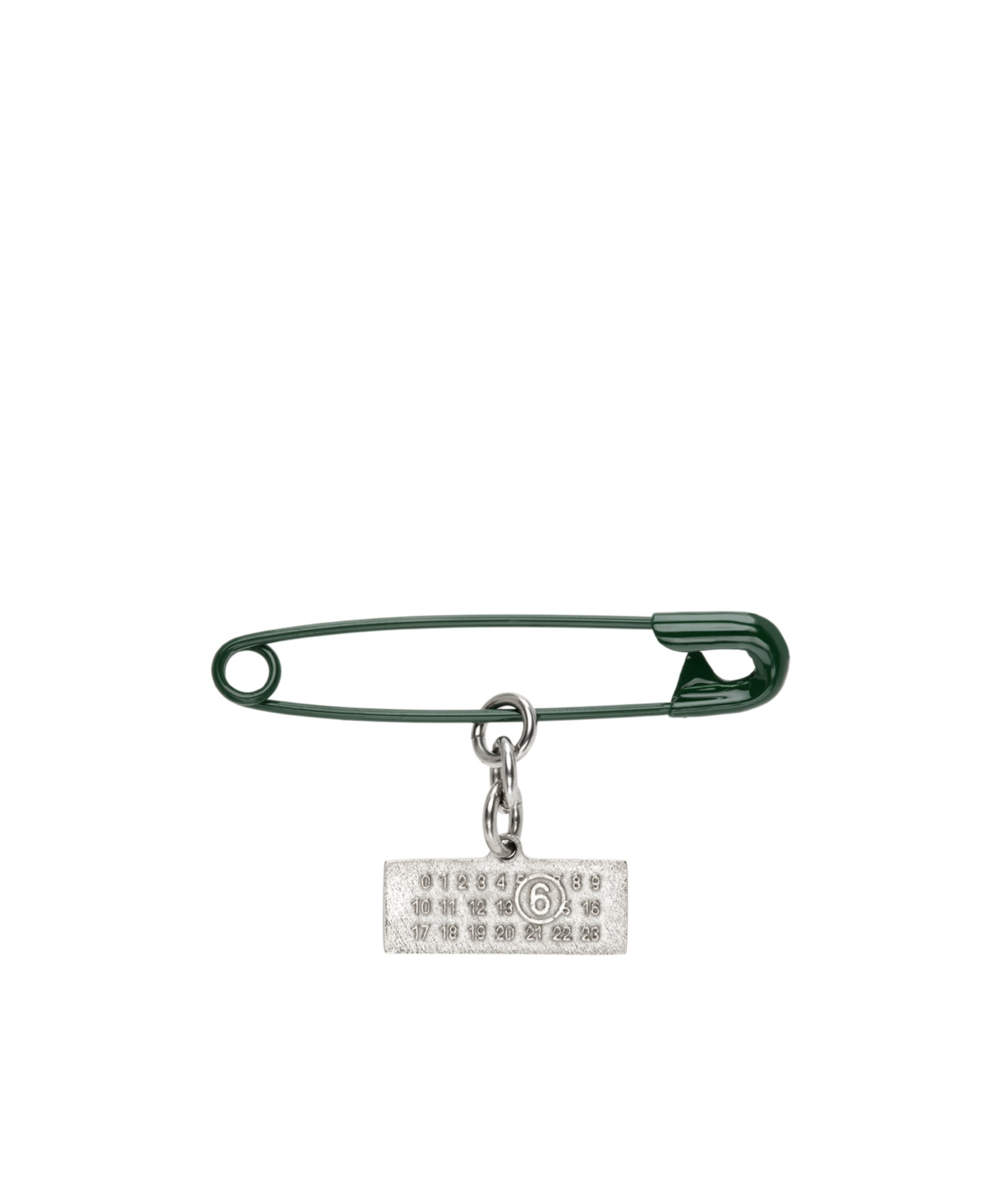 MM6 MAISON MARGIELA NUMBERS-MOTIF SAFETY PIN BROOCH