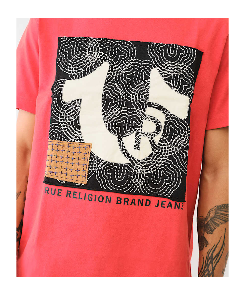 True Religion Sashiko Horseshoe Tee In Multicolor
