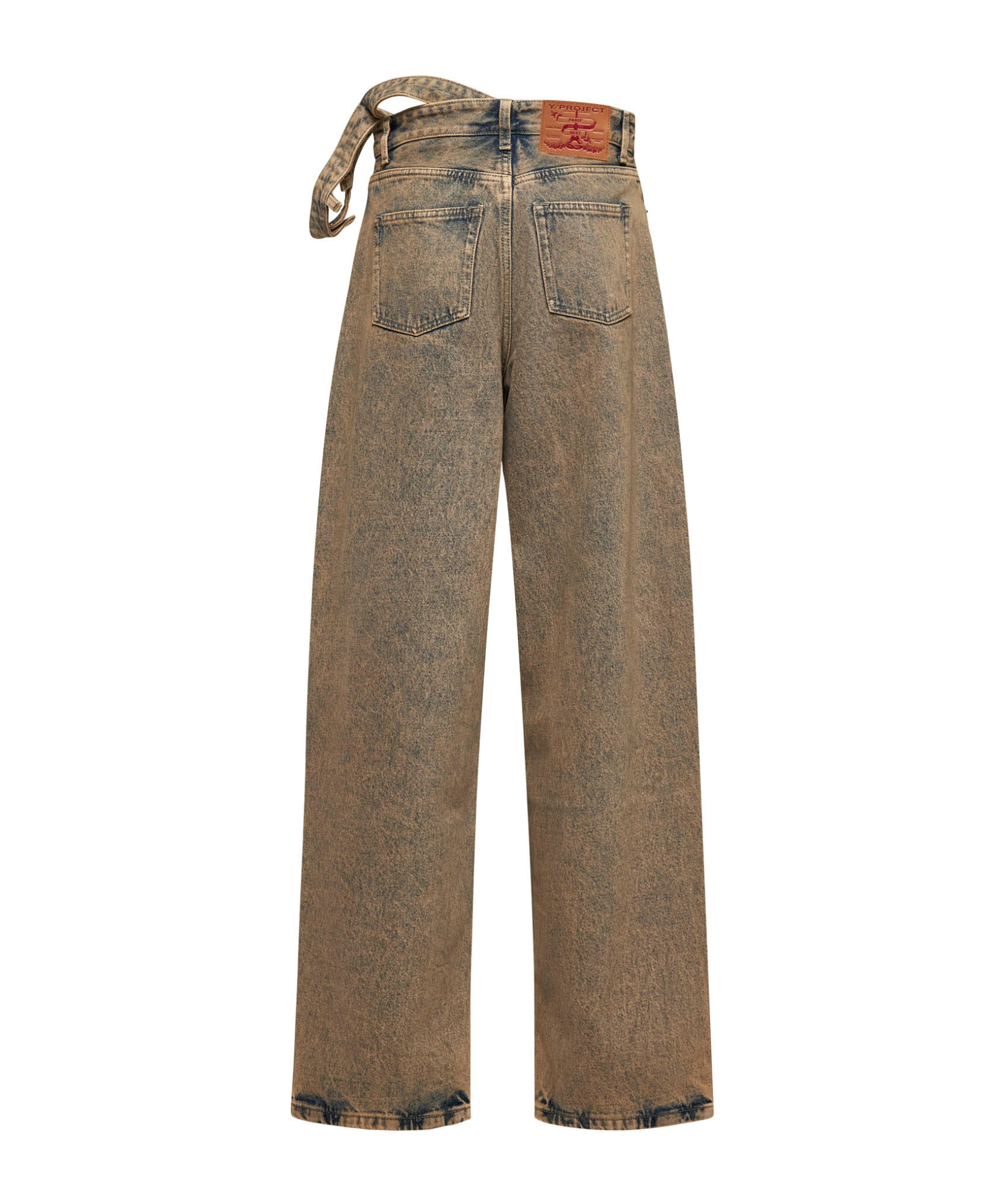 Y/project Multi-waistbands Jeans In Brown