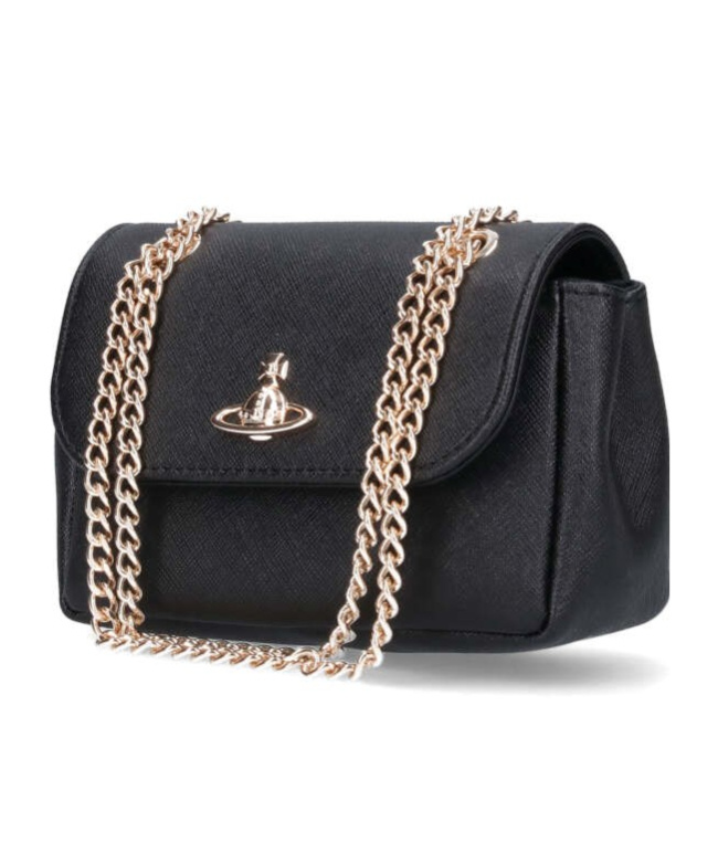 Vivienne Westwood Small Purse Chain Shoulder Bag In Black