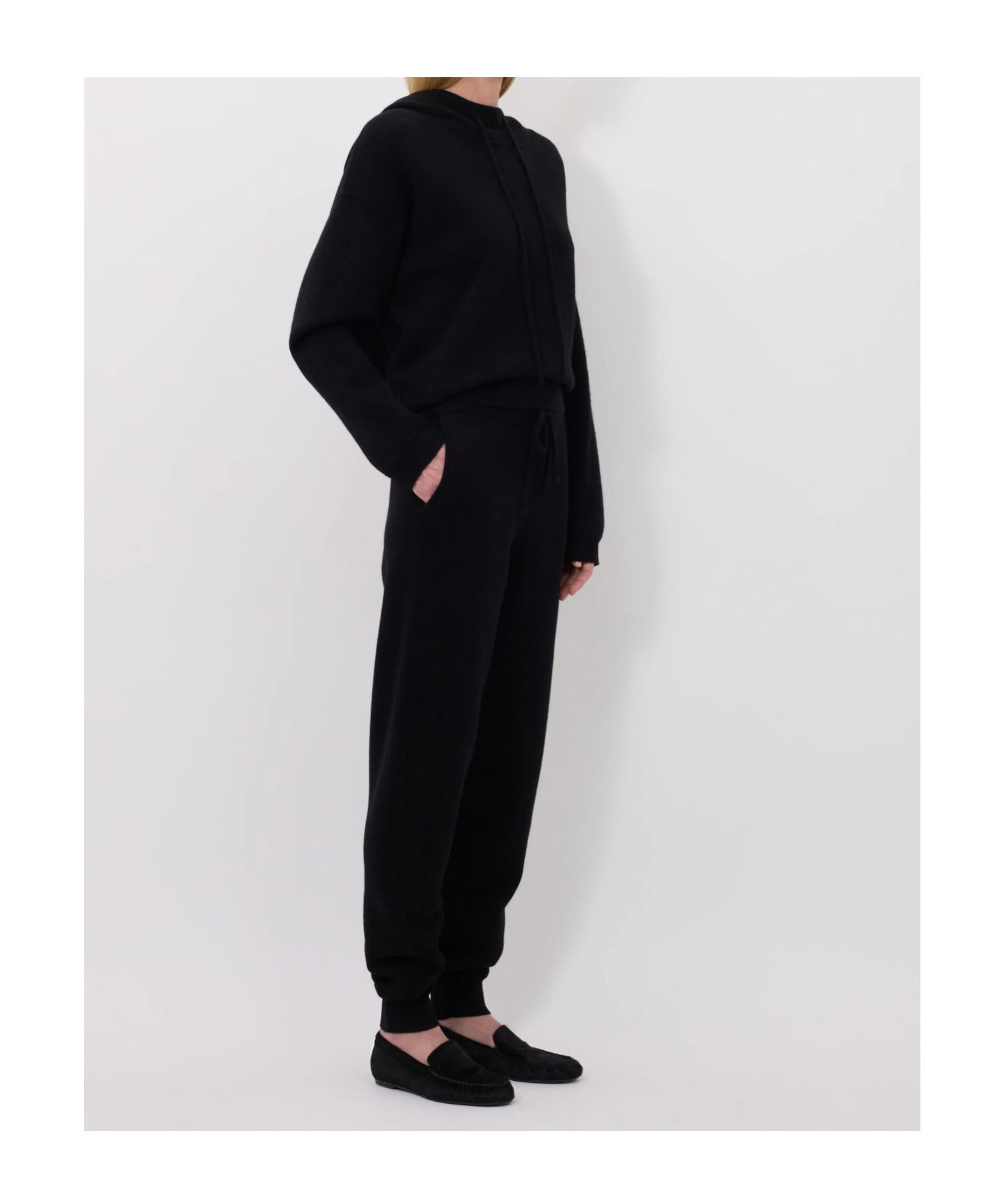 Loulou De Saison Hespero Lds Drawstring Trousers In Black