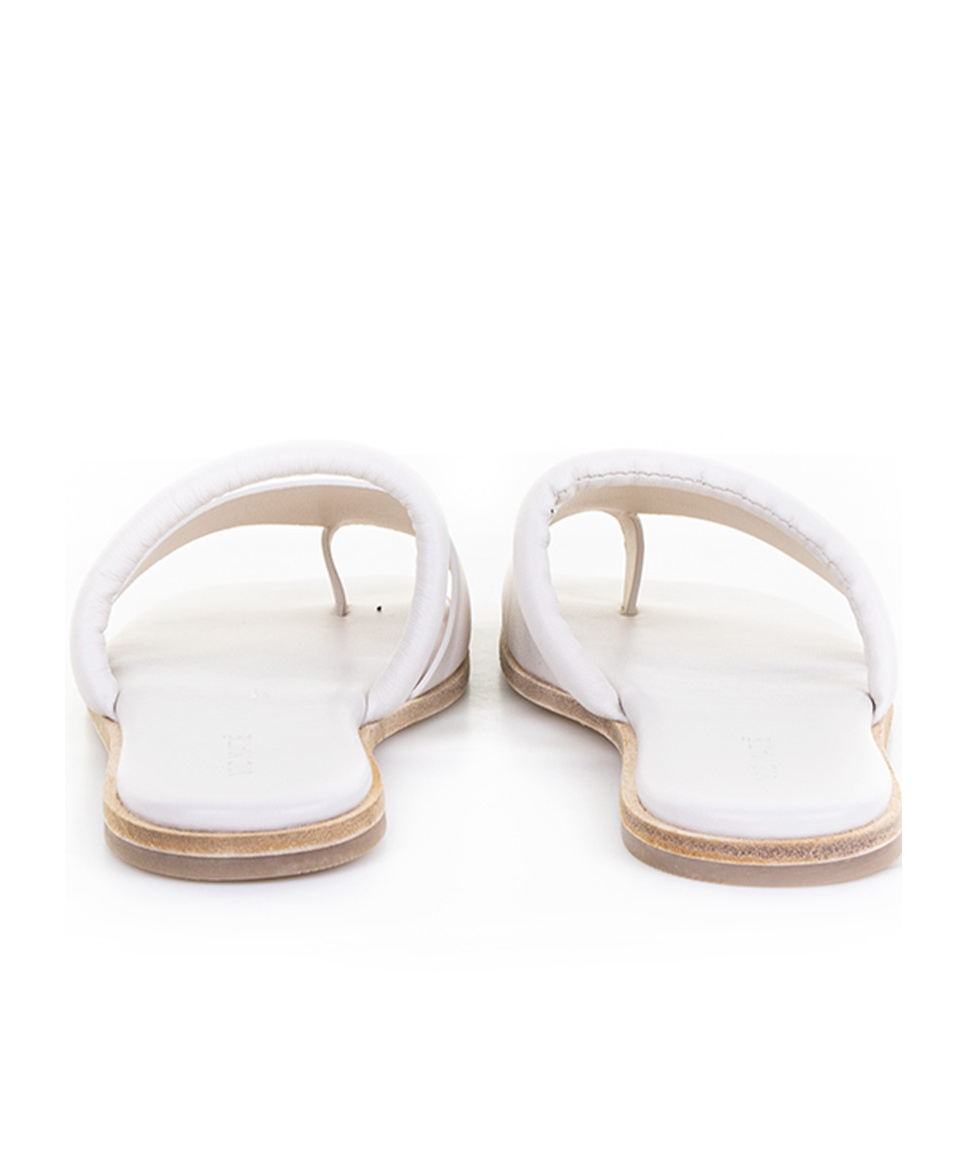 Vic Matie Square Toe Simple Sandals In White
