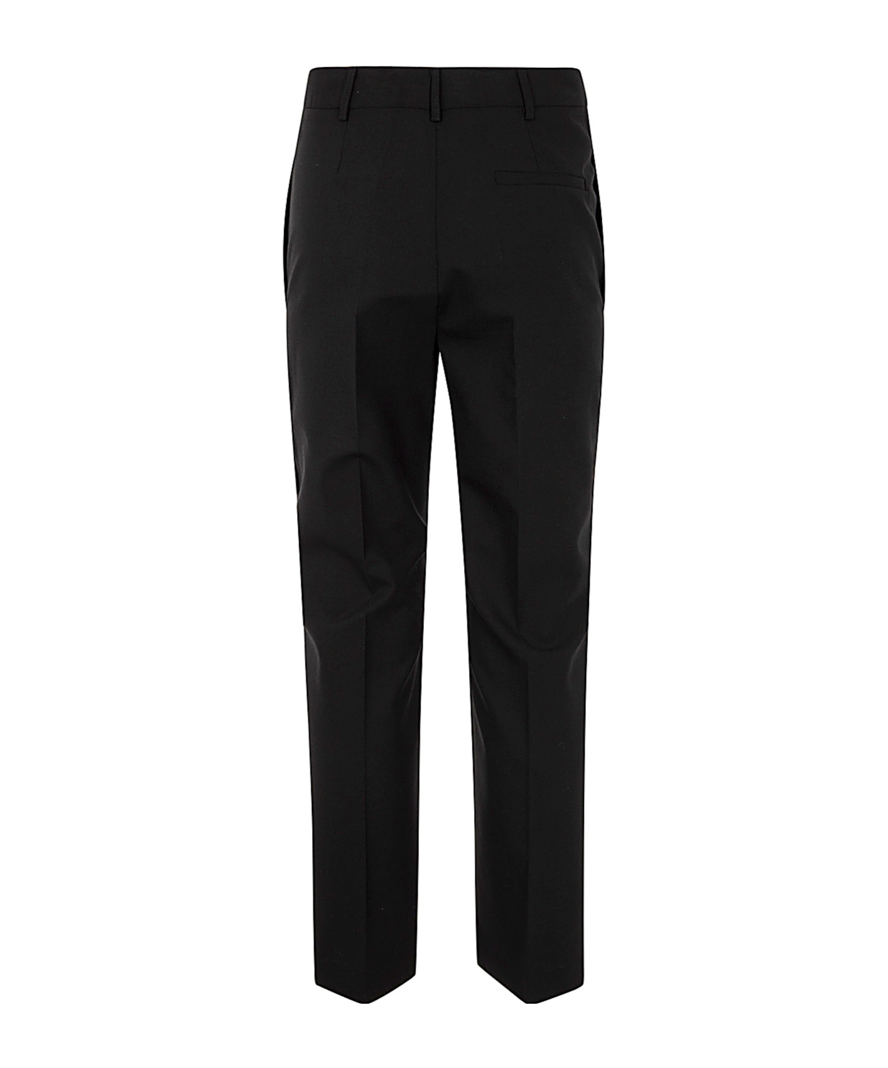 Semicouture Belt-loop Casual Pants In Black