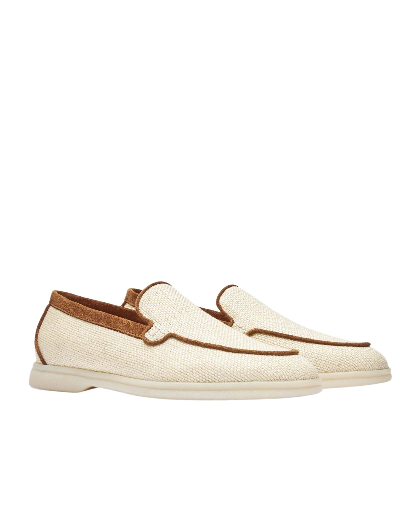 Scarosso Ludovica Almond Toe Loafers In Neutral