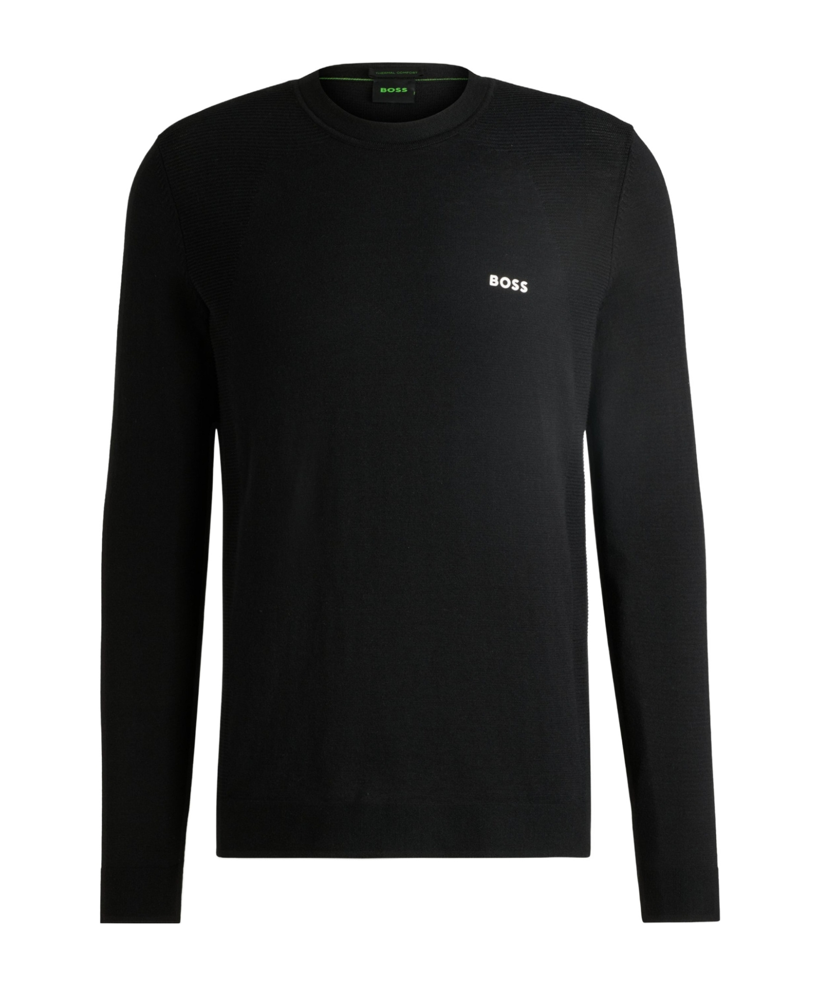 Shop Hugo Boss Long-sleeved Sweater In Black
