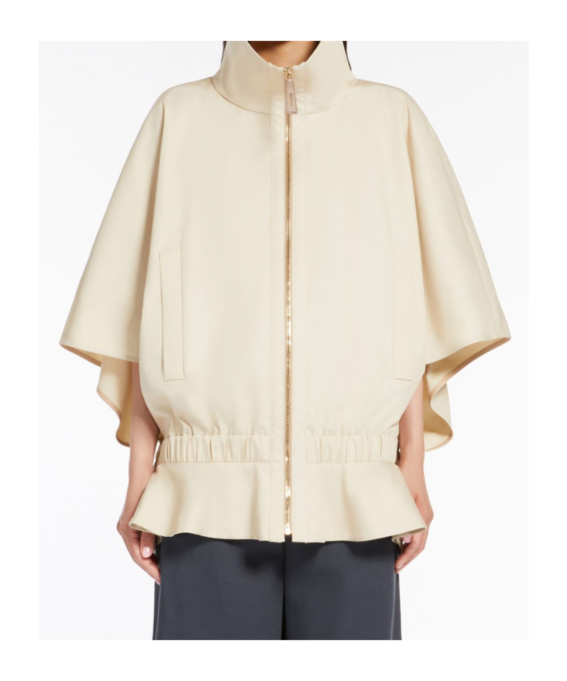 Max Mara Zippered Casual Jacket In White