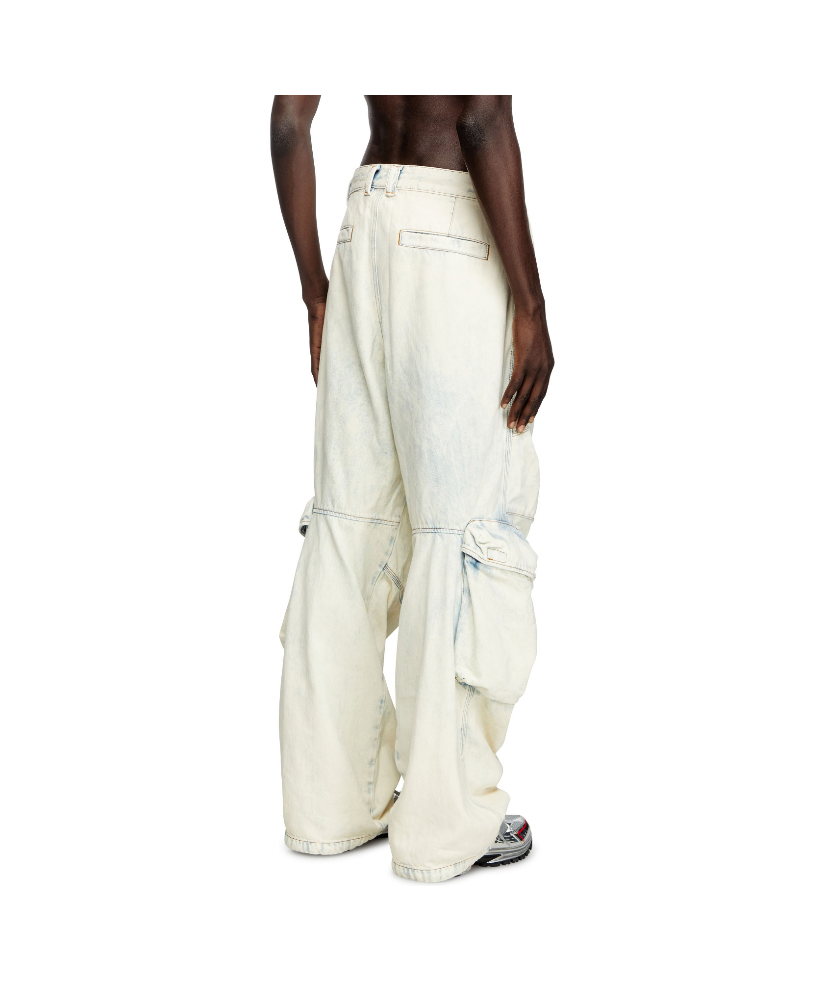 Diesel Wide Jeans D-arne 0cbcv In White