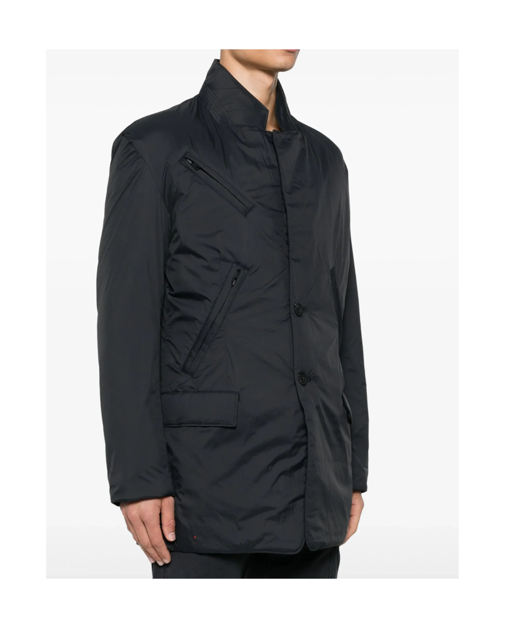 Y-3 Multi-pocket Padded Jacket In Black