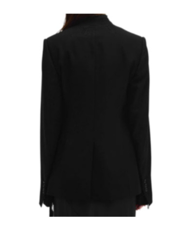 Ann Demeulemeester Long-sleeved Suit Coat In Black