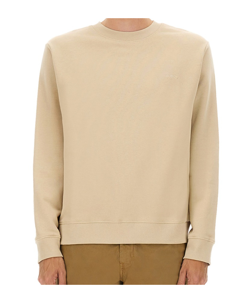 Apc A.p.c. Crewneck Long-sleeved Sweatshirt In Neutral