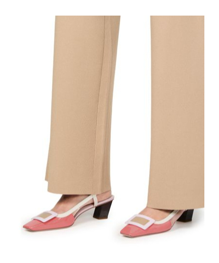 Roger Vivier Belle Vivier Slingback Shoes In White