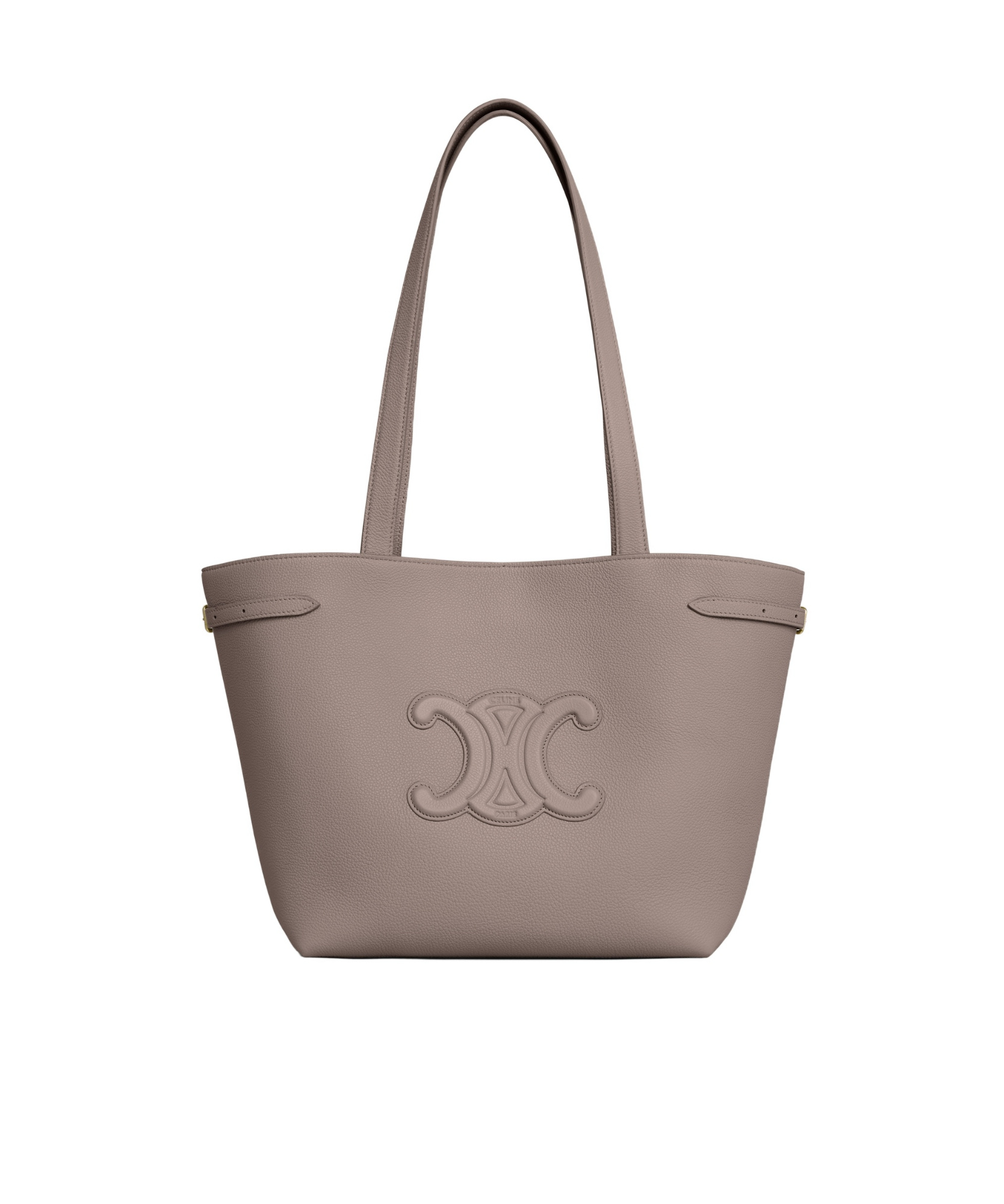 Celine Cabas Anais Medium Leather Tote In Nude